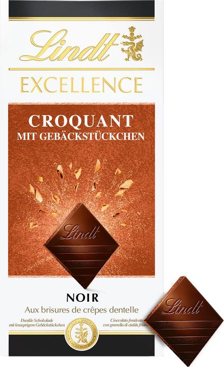 Produktbild Lindt Excellence Dunkel mit Gebäckstückchen (100 g)