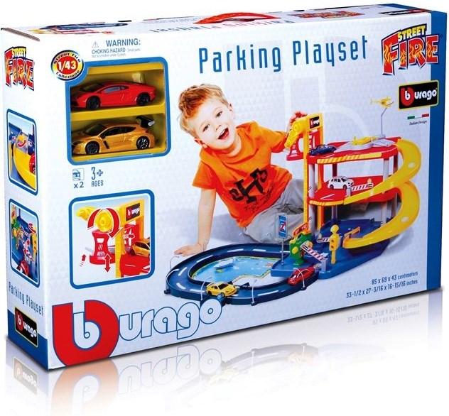 Actual product image Bburago Garage set with 2 cars