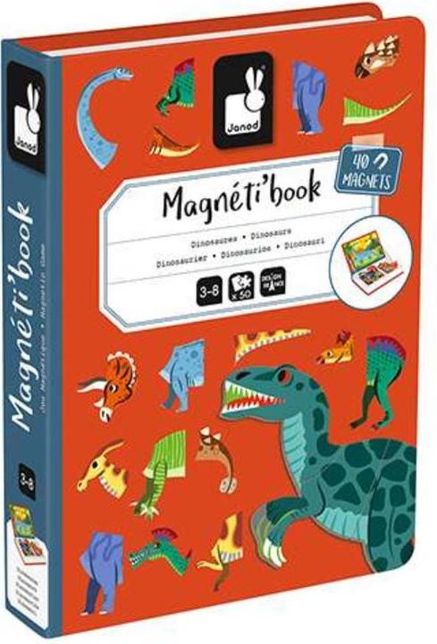 Actual product image Janod Magneti'book Dinosaur (English, Italian, French, German)