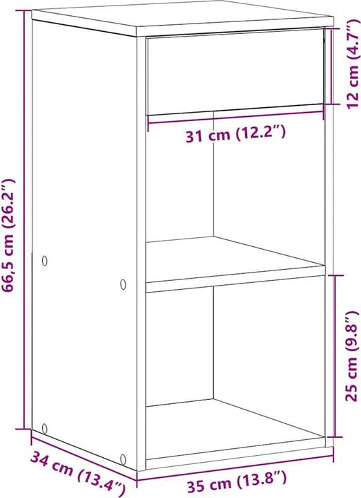 Produktbild vidaXL Nachttisch (35 x 34 x 66.50 cm)