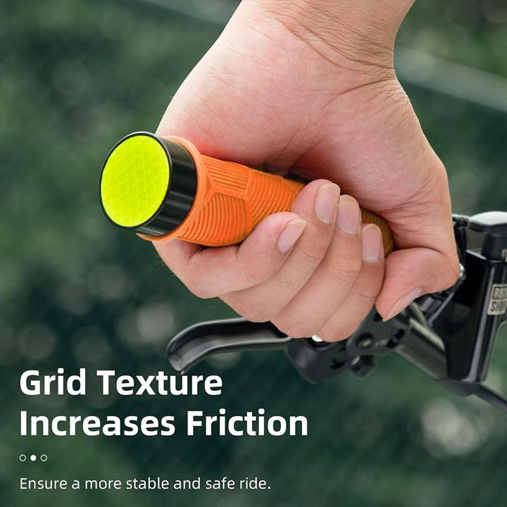 Produktbild Rockbros 40720007004 bicycle grips with reflector - orange