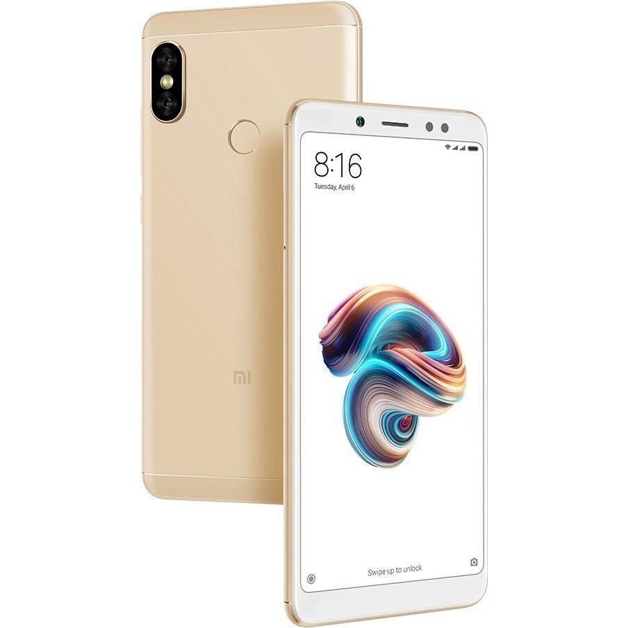 Thumbnail - Xiaomi Redmi Note 5 (64 GB, Gold, 6", Hybrid Dual SIM, 12 Mpx, 4G), Smartphone, Weiss, Gold