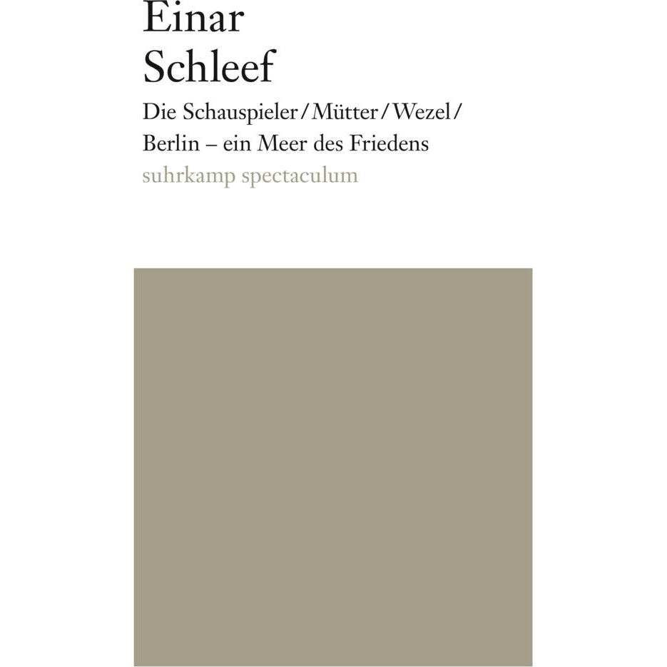 Schleef:Die Schauspieler/Mütter/Wezel/, Belletristik von Einar Schleef