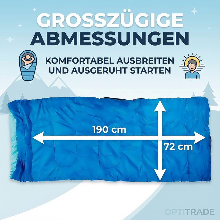 Actual product image Camp Active Sleeping bag envelope blue (190 cm)