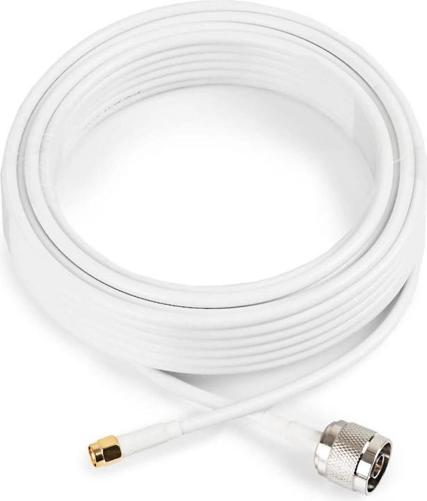 Image du produit Poynting Accessoires d'antenne - Câble - A-CAB-149 - 8m HDF195 - N (M) à SMA (M) - white - Nickel besc