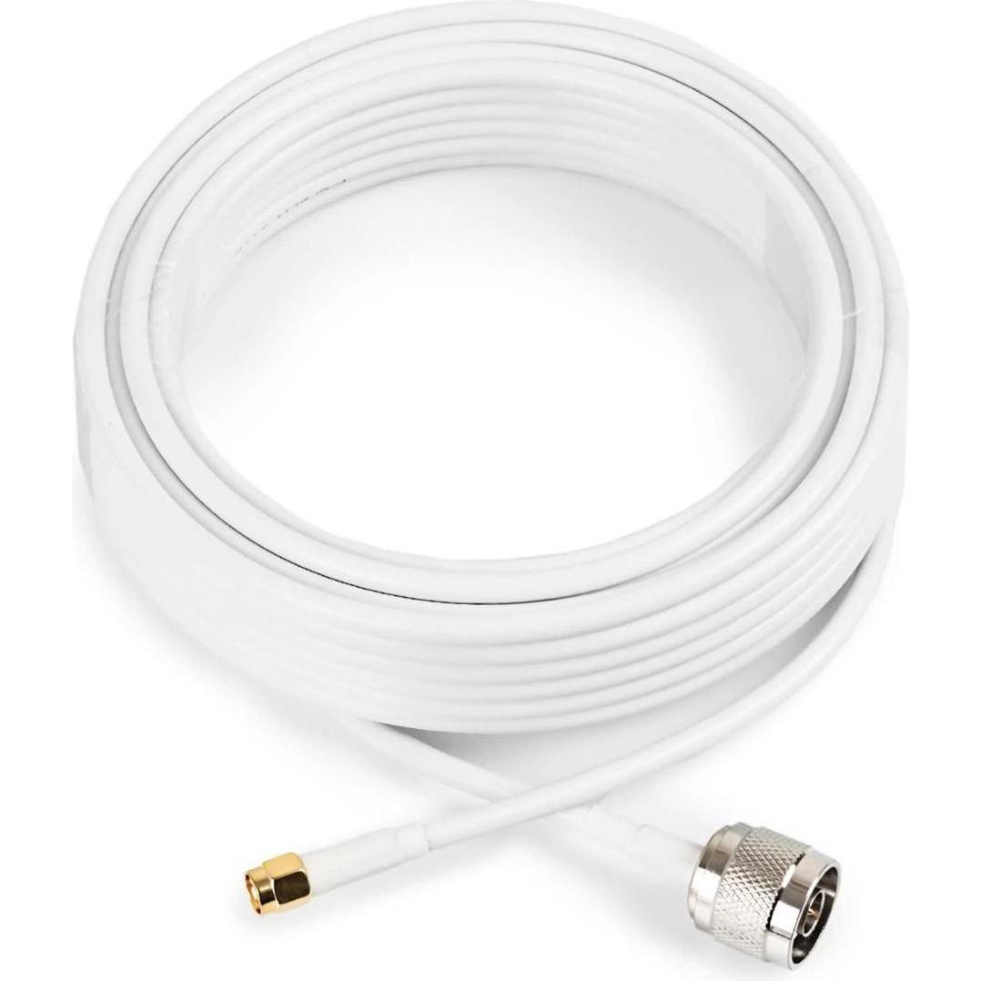Poynting Accessori per antenne - Cavo - A-CAB-149 - 8 m HDF195 - da N (M) a SMA (M) - bianco - nichelato, Cavo antenna