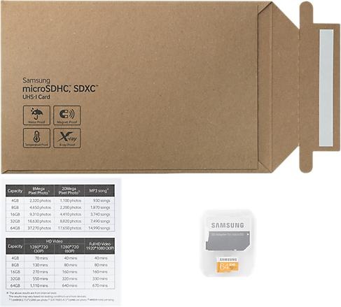Produktbild Samsung EVO microSDXC mit Adapter (64 GB, microSDXC, U1, UHS-I)