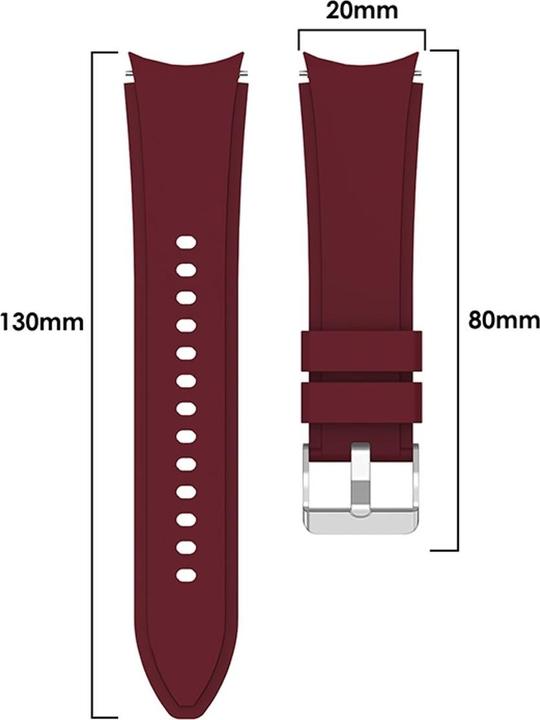 Produktbild König Design Sport Ersatz Armband für Samsung Galaxy Watch 4 Classic 46 mm Silikon Band Loop (Silikon)