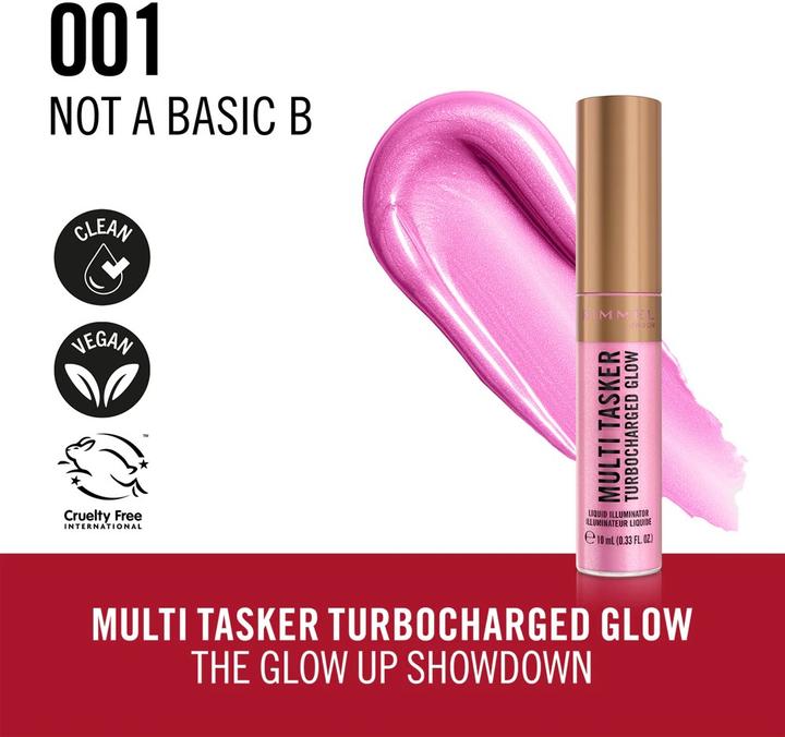 Immagine prodotto Rimmel London Illuminante Liquido Glow Turbo Multi Tasker (001, Highlighter, 10 ml)