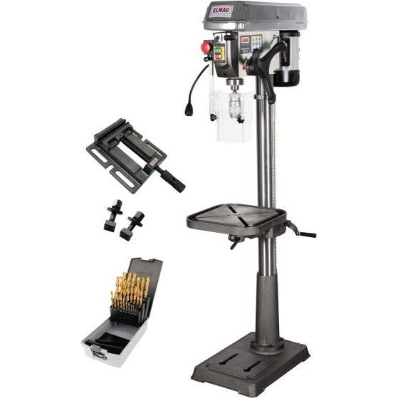 Elmag, Tischbohrmaschine, - Keilriemen-Säulenbohrmaschine KBM 16 SN SET