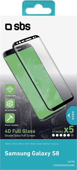 Produktbild SBS Glas Displayschutz 4D für Samsung Galaxy S8 (1 Stück, Samsung Galaxy S21)