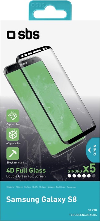 Actual product image SBS 4D Glass Screen Protector for Galaxy S8 (1 Piece, Samsung Galaxy S21)