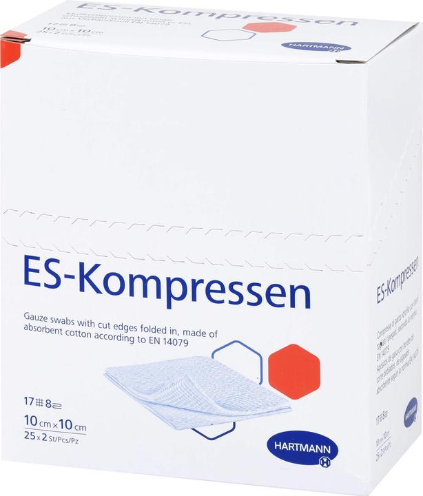 Hartmann ES Compresses sterile 10 cm x 10 cm gauze compresses, 50 pcs. compresses