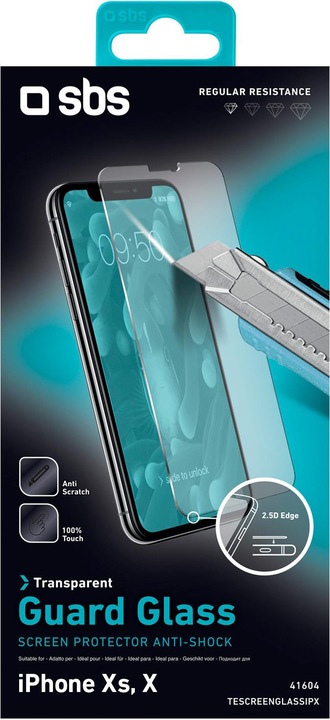 Produktbild SBS Glas-Displayschutz (1 Stück, Apple iPhone 11 Pro, Apple iPhone X)