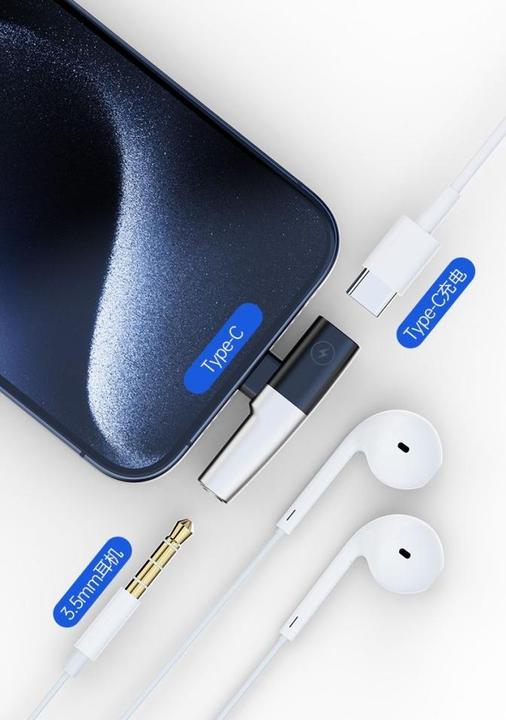 Actual product image PowerGuard 2-in-1 USB-C 3.5mm Headphone DAC Splitter & Charge