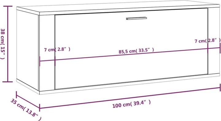 Actual product image vidaXL Evander (100 x 35 x 38 cm)