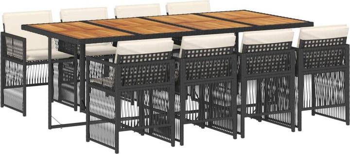 Actual product image vidaXL Garden furniture dining set garden set seating group 5 pcs. beige poly rattan (110 cm)