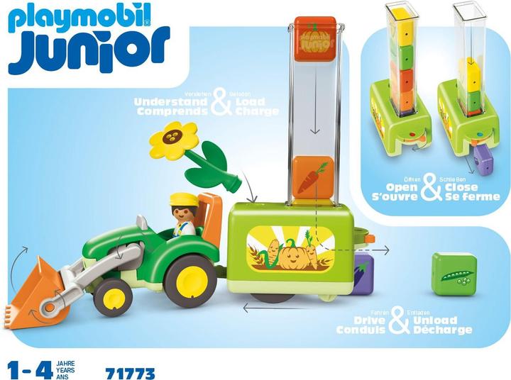 Actual product image Playmobil JUNIOR: Tractor with fun planting machine (71773, Playmobil Junior)