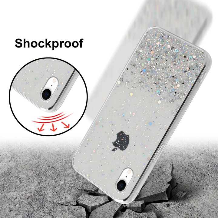 Actual product image Cadorabo TPU cover sparkling glitter (Apple iPhone XR)