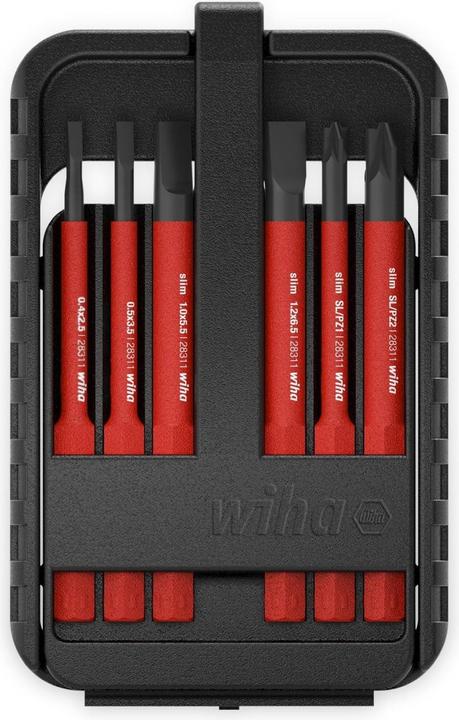 Wiha Bit Set slimBit electric Schlitz Phillips Pozidriv in slimBitBox (Schlitz, Phillipps-Kreuzschlitz (PH), Pozidriv-Kreuzschlitz (PZ))