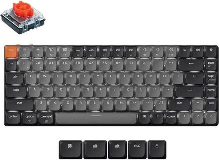 Produktbild Keychron K3 LED Red Switch Wireless Low Profile Keyboard (Gray) (K3X-A1). (US, Kabellos)