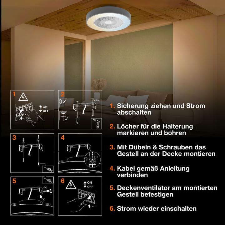 Produktbild Osram Smart+ wifi ceiling fan Cylinder 550mm + RC