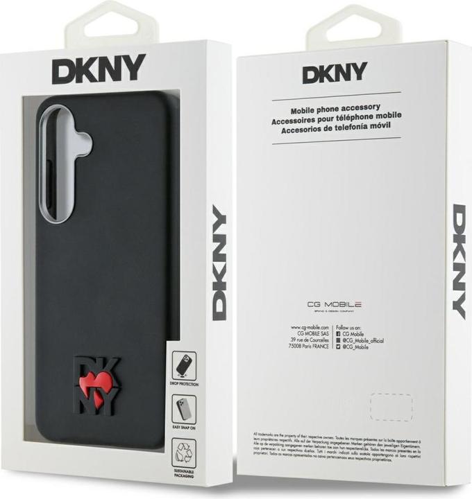Produktbild DKNY Leather Heart of NY Case for Samsung Galaxy S25 - Black (Samsung Galaxy S25)