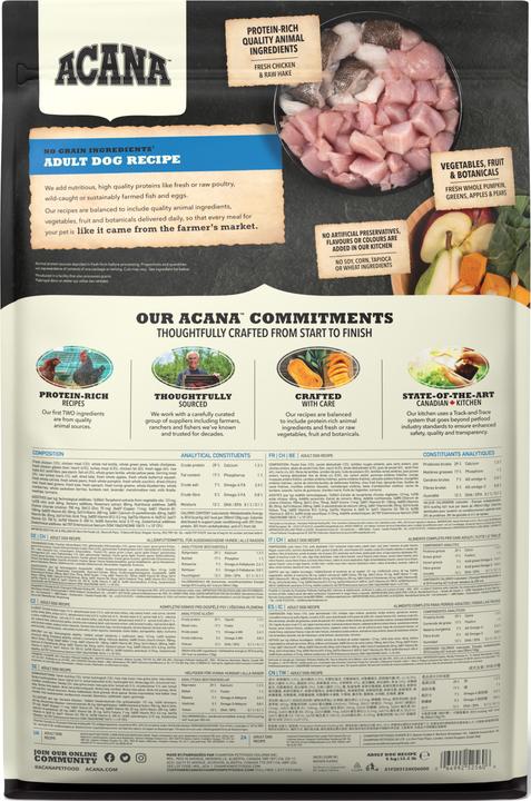 Produktbild Acana Trockenfutter Adult Dog Recipe, 6 kg (Adult, 1 Stk., 6000 g)