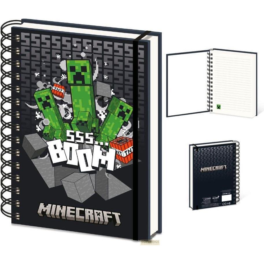 Pyramid Multicolore Quaderni + Bloc Notes, Quaderno Minecraft 3D Wiro A5 (A5)