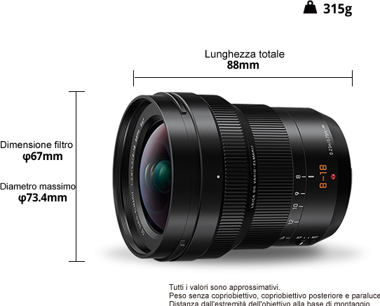 Produktbild Panasonic 8-18mm f/2.8-4.0 ASPH. (Micro Four Thirds, Micro Four Thirds)