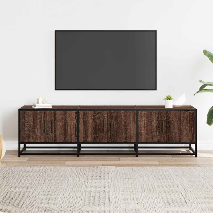 Image du produit VidaXL Meuble TV Lowboard Meuble TV Table de télévision brun imitation chêne (150 x 35 x 41 cm)