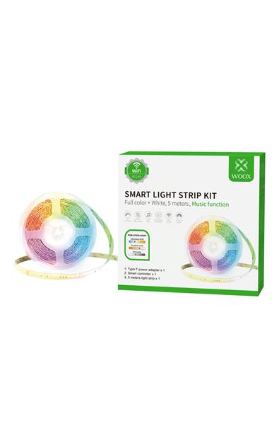Produktbild Woox LED Stripe WiFi Smart Kit RGB+CCT 5m, 3000K-6500K (RGBW, 500 cm, Indoor)