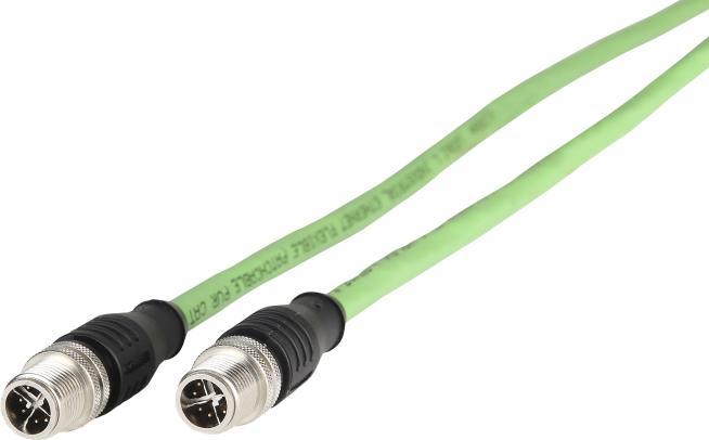Actual product image Metz Connect Connection cable M12 ST-M12 ST, 8-pin X-coded (S/FTP, CAT6a, 5 m)