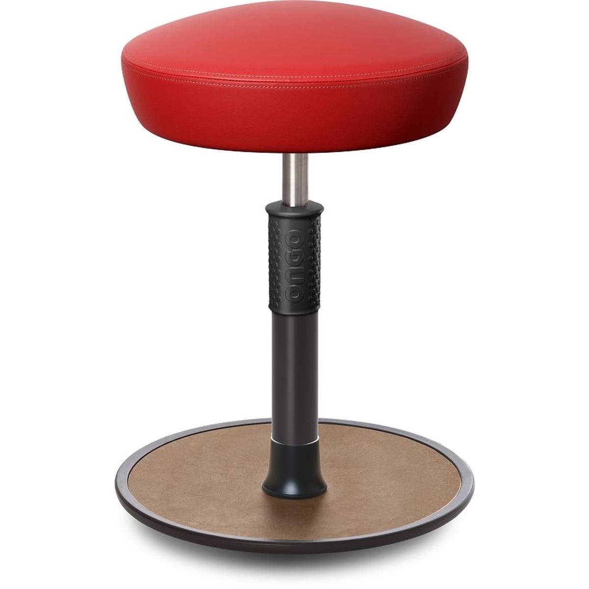 Ongo, Bürostuhl, Sitz- Stehhocker Free Regular Hutsitz skai Kunstleder Rot schwarz /Natur