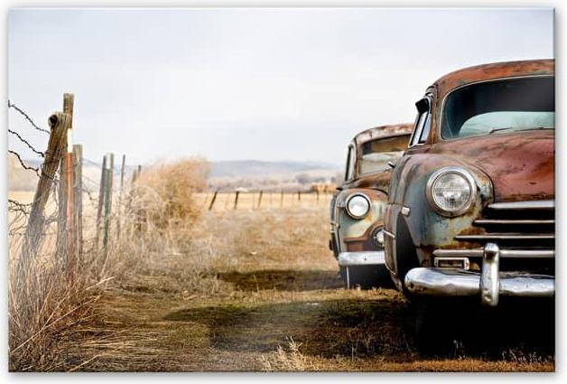 Image du produit Trenddeko Old Rusted Cars (150 x 100 cm)