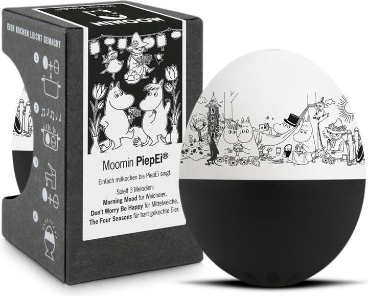 Produktbild PiepEi Singende Eieruhr Mumin Schwarz-Weiss