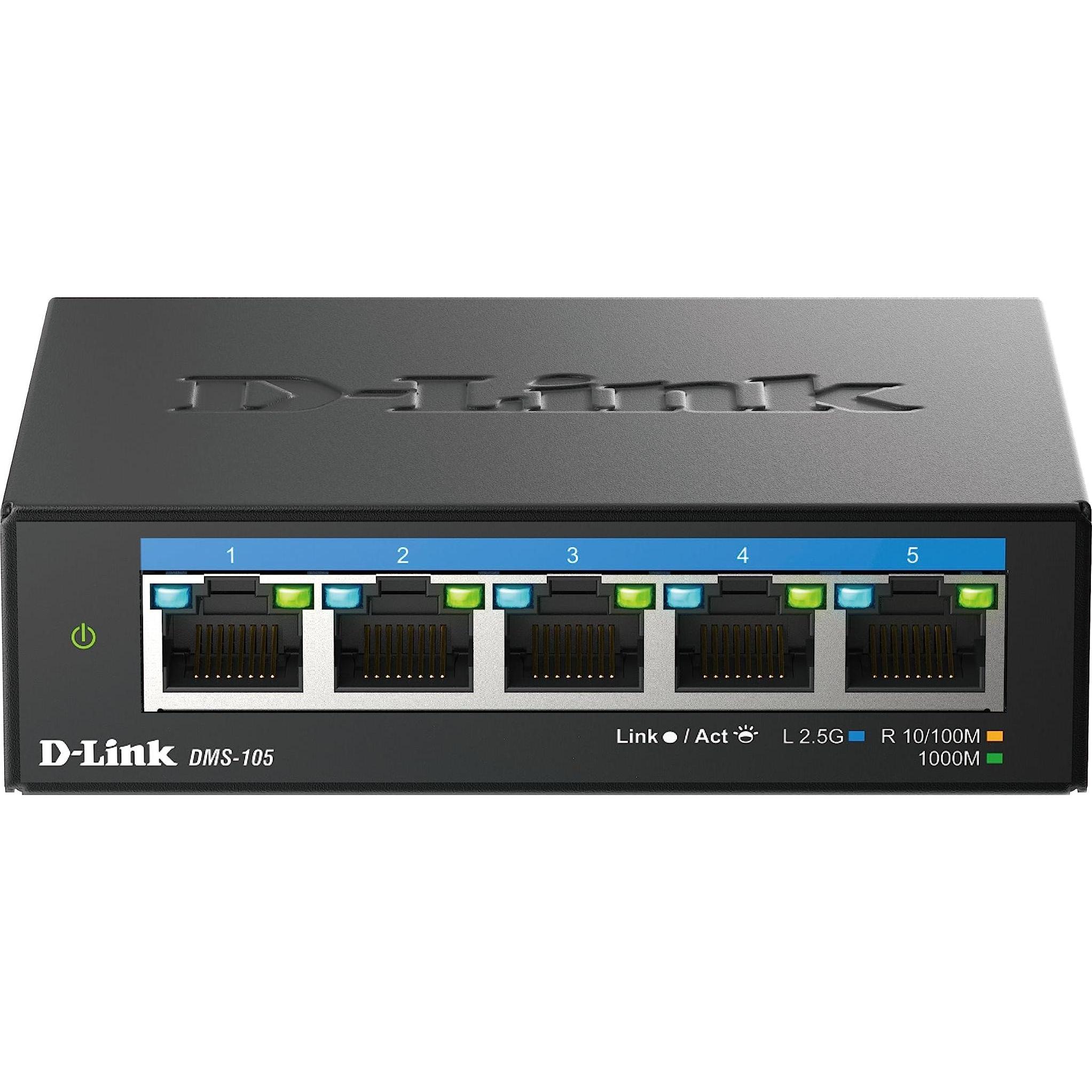 D-Link DMS-105 (5 Ports), Netzwerk Switch, Schwarz