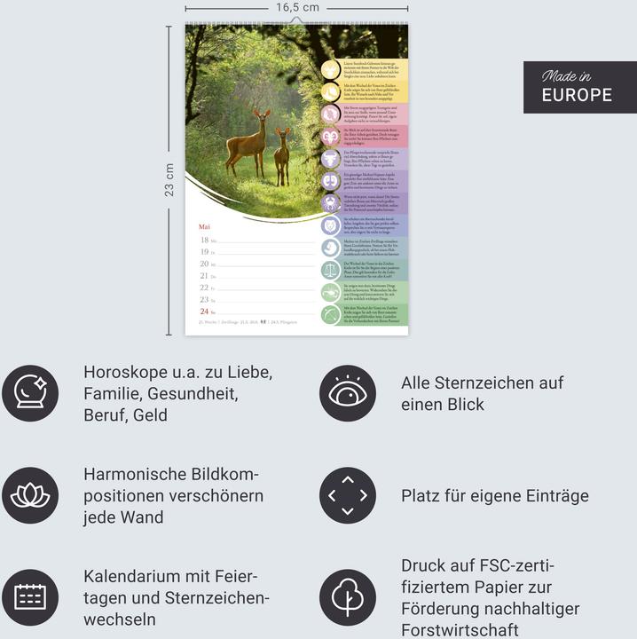 Produktbild Harenberg Horoskope Wochenkalender 2026 - Wochenkalender mit Prognosen für alle Sternzeichen