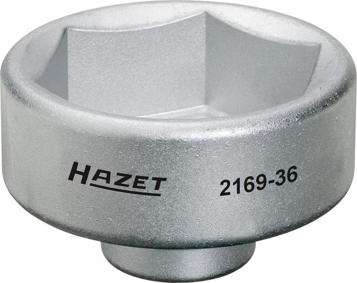 Produktbild HAZET Ölfilter-Schlüssel 2169-36 ∙ Vierkant10 mm (3/8 Zoll) ∙ Aussen Sechskant Profil ∙ 49.5 mm