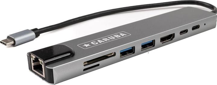 Productafbeelding Caruba 8 in 1 USB C Hub met Ethernet (USB-C, 8 ports)