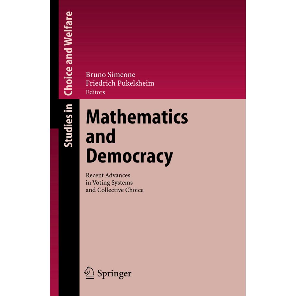 Mathematics and Democracy, Fachbücher von Bruno Simeone, Friedrich Pukelsheim