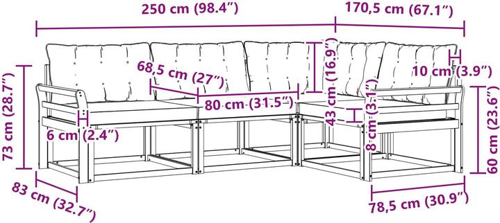 Produktbild vidaXL Outdoor-Sofa