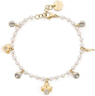 Produktbild Brosway - Delicate gold plated bracelet with pearls and Chakra charms BHKB210