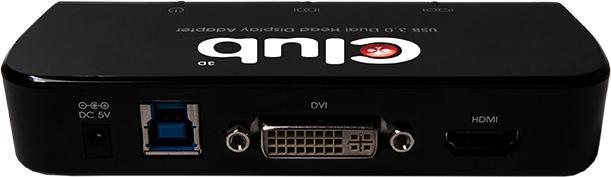 Produktbild Club 3D SenseVision USB3.0 to DVI-I & HDMI Graphics Adapter (HDMI, DVI, 6.40 cm)