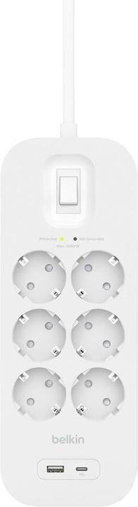 Produktbild Belkin Surgemaster Überspannungsschutz (6 x, CEE 7/3, 2 m)