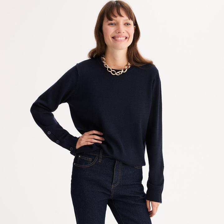 Produktbild Anne Weyburn Feinstrick-Pullover mit Rundhalsausschnitt (L)