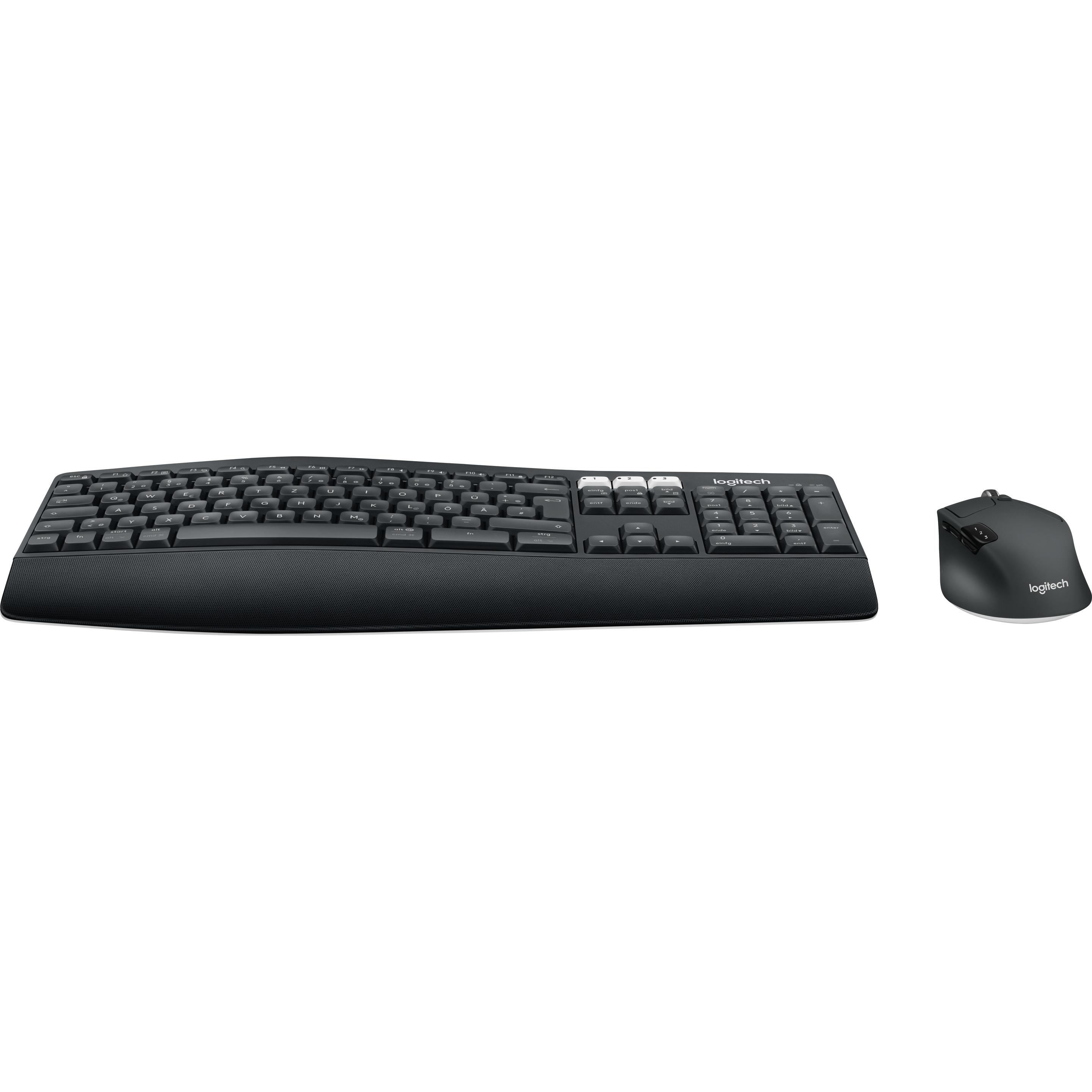 Logitech MK850 (DE, Kabellos), Tastatur, Schwarz