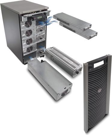 Produktbild APC Symmetra LX 16kVA N+1 Tower Frame 220/230/240V or 380/400/415V (16000 VA, 11200 W, Online-Doppelwandler USV)