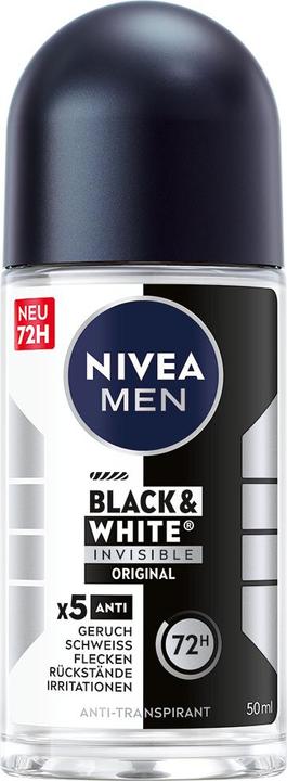 Produktbild NIVEA MEN Black & White Invisible Original (Roll-on, 50 ml)