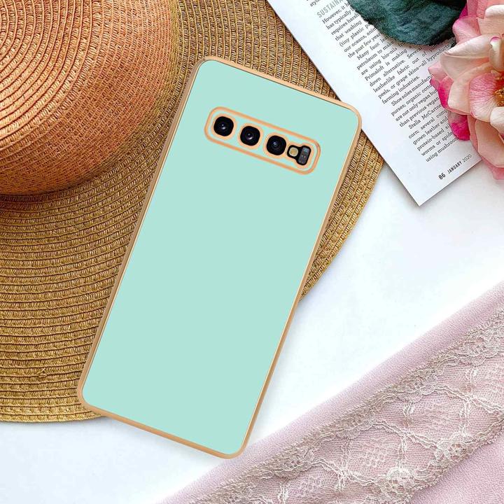 Produktbild Cadorabo Hülle für Samsung Galaxy S10 PLUS im TPU mit Kameraschutz LM130 Style (Samsung Galaxy S10+)